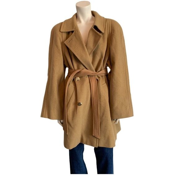 Vintage Aquascutum Double breasted wool and cashmere  camel coat - Picture 5 of 15